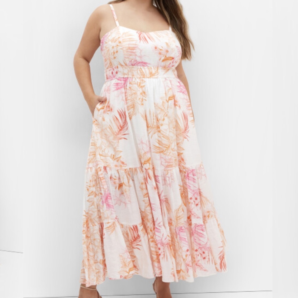 City Chic Kehlani Print Sleeveless Maxi Dress (Plus) XS/14W